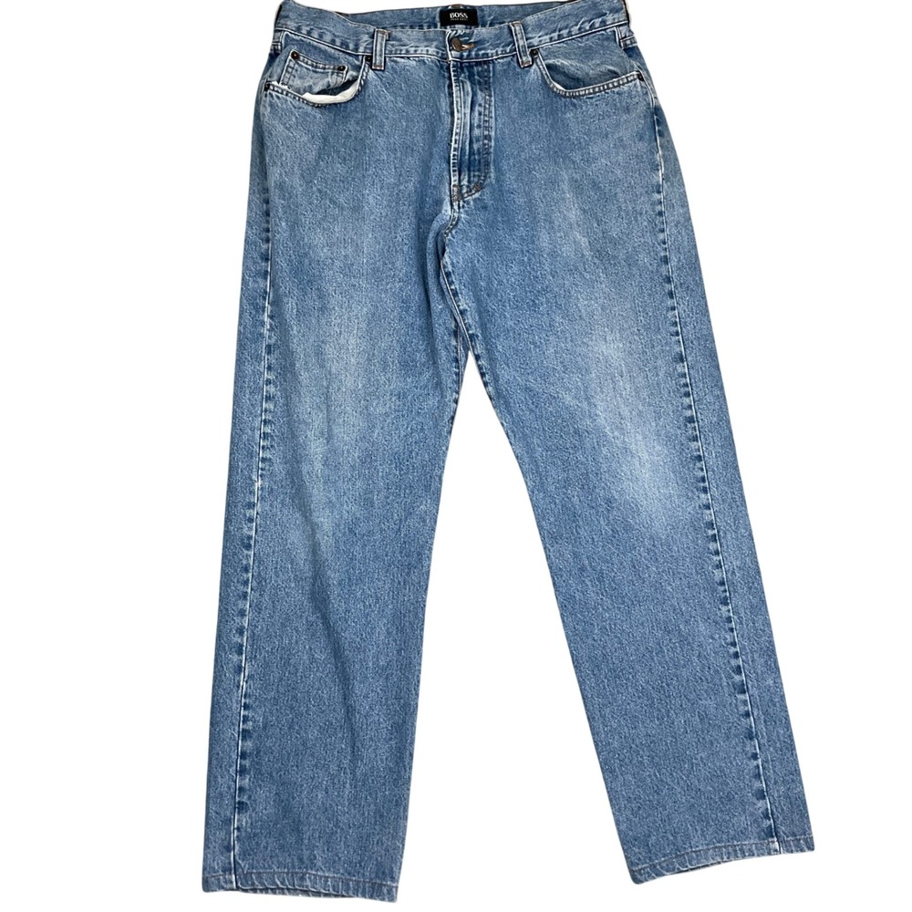 Hugo Boss Nevada‎ Jeans Mens 36W 32L Blue Straight Leg Italy